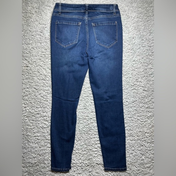 Kensie Jeans Womens 6 Effortless Ankle Mid Rise Dark Wash Stretch Classic Holes - Picture 5 of 5